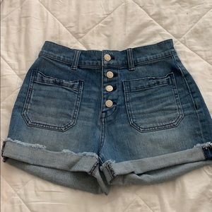 Madewell size 25 high rise button fly denim shorts